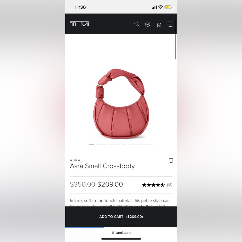 Tumi pink purse